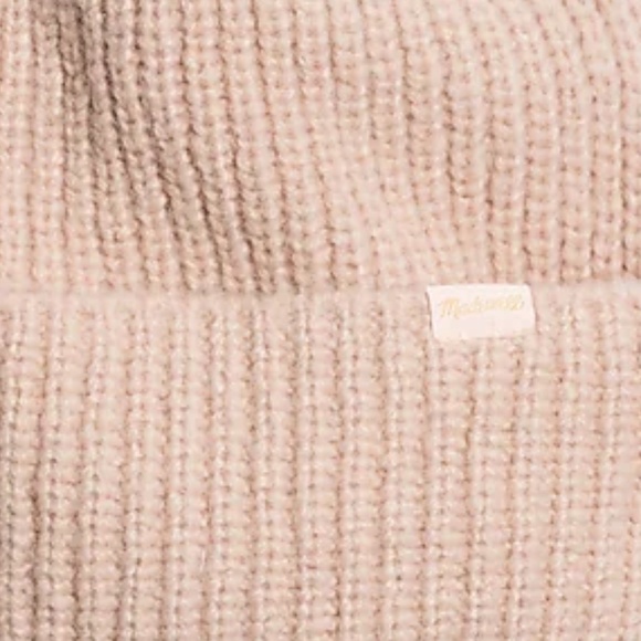 NWT Madewell Alpaca-Blend Cuffed Beanie Light pink - Picture 3 of 4